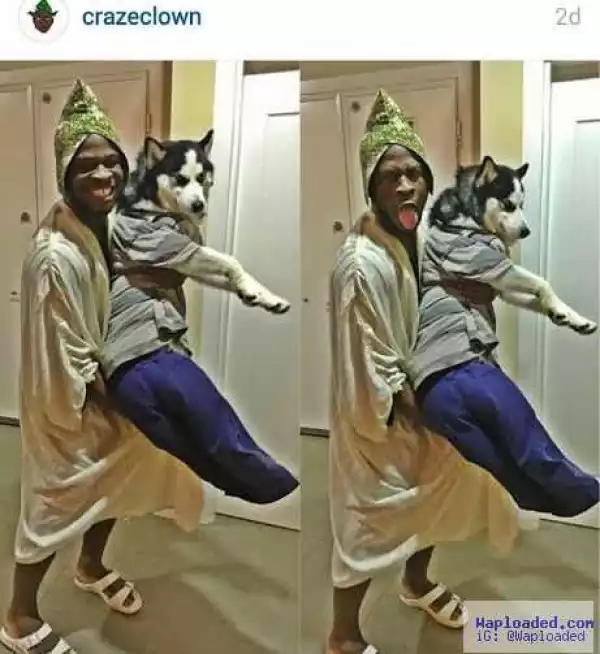 Popular Instagram Comedian, Crazeclown, Posts Funny Photo of His Dog